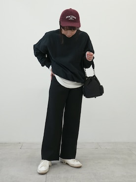 「体型カバー」｜「アイテム（ジャケット/アウター）」を使った、cocaさん（レディース・152cm）の冬コーディネート