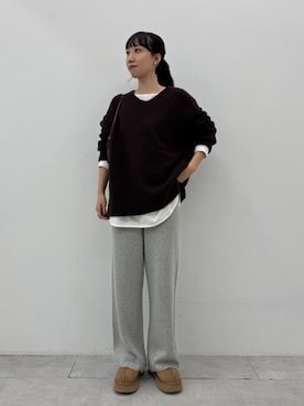 「Vネック」｜cocaさん（レディース・162cm）の秋コーディネート