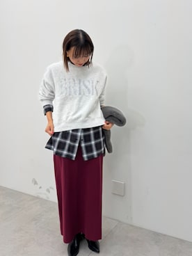 「アイテム（ストール/ショール）」を使った、cocaさん（レディース・159cm）の秋コーディネート