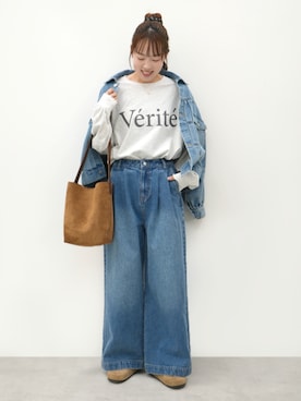 「coca（coca）（コカ）のアイテム（パンツ）」を使った、cocaさん（レディース・160cm）の春コーディネート