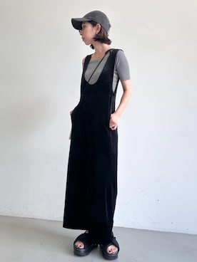 「アイテム（つなぎ/オールインワン）」を使った、cocaさん（レディース・163cm）の夏コーディネート