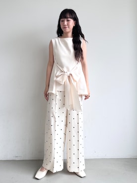 「coca（coca）（コカ）のアイテム（パンツ）」を使った、cocaさん（レディース・162cm）の夏コーディネート