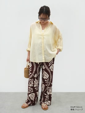 「coca（coca）（コカ）のアイテム（トップス）」を使った、cocaさん（レディース・162cm）の春コーディネート