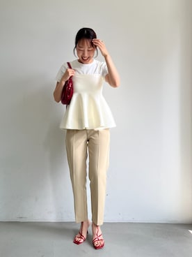 「アイテム（キャミソール）」を使った、cocaさん（レディース・160cm）の夏コーディネート