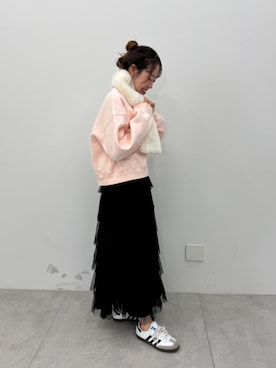 「アイテム（マフラー）」を使った、cocaさん（レディース・160cm）の秋コーディネート