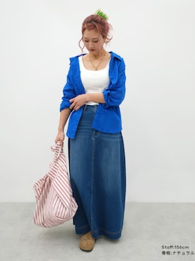 「coca（coca）（コカ）のアイテム（トップス）」を使った、cocaさん（レディース・156cm）の春コーディネート