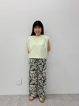 「coca（coca）（コカ）のアイテム（パンツ）」を使った、cocaさん（レディース・154cm）の夏コーディネート