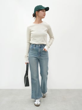 「coca（coca）（コカ）のアイテム（パンツ）」を使った、cocaさん（レディース・162cm）の春コーディネート