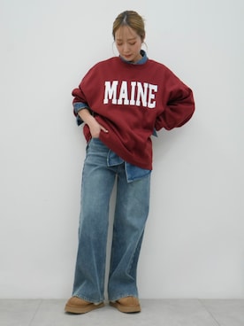 「アイテム（デニムジャケット）」を使った、cocaさん（レディース・160cm）の秋コーディネート