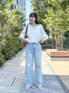 「coca（coca）（コカ）のアイテム（パンツ）」を使った、cocaさん（レディース・162cm）の夏コーディネート