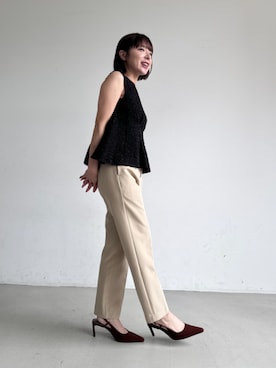 「アイテム（スラックス）」を使った、cocaさん（レディース・150cm）の夏コーディネート