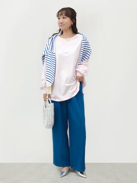 「coca（coca）（コカ）のアイテム（パンツ）」を使った、cocaさん（レディース・162cm）の春コーディネート