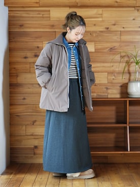 「アイテム（デニムジャケット）」を使った、cocaさん（レディース・160cm）の秋コーディネート