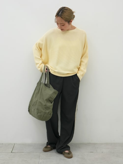 cocoさん専用 コカ coca カットジョーゼットサイドラインパンツ （Charcoal） -靴