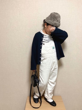 「秋トレンド2021」｜「アイテム（サロペット/オーバーオール）」を使った、koharu☺︎さん（キッズ・120cm）の秋コーディネート