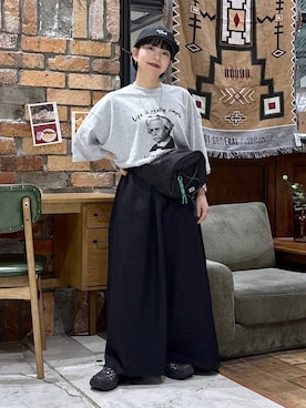 「アイテム（ボディバッグ/ウエストポーチ）」を使った、むーちゃんさん（レディース・146cm・20代）の夏コーディネート