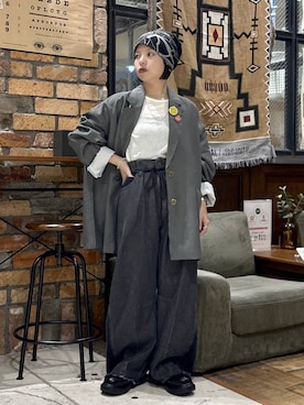 「アイテム（テーラードジャケット）」を使った、むーちゃんさん（レディース・146cm・20代）の秋コーディネート