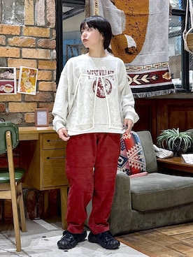 「アイテム（スウェット）」を使った、むーちゃんさん（レディース・146cm・20代）の秋コーディネート