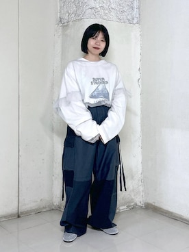 「niko and...（ニコアンド）のアイテム（その他シューズ）」を使った、むーちゃんさん（レディース・146cm）の秋コーディネート
