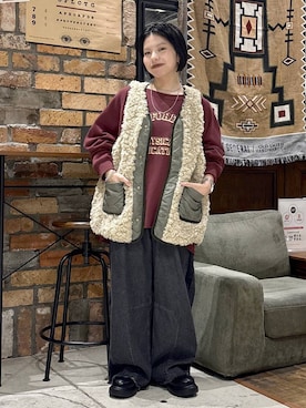 「アイテム（スウェット）」を使った、むーちゃんさん（レディース・146cm・20代）の秋コーディネート