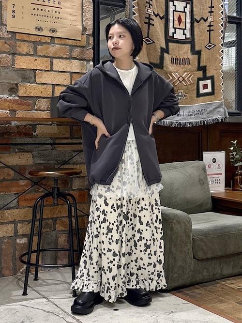 【美品】ANAYI ダンボールフードパーカー 2021完売品 ライトグレー 美品】ANAYI ダンボールフードパーカー 2021完売品 ライトグレー
