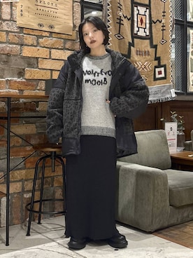 「niko and...（ニコアンド）のオリジナルサイドゴアブーツ（ブーツ）」を使った、むーちゃんさん（レディース・146cm）の秋コーディネート