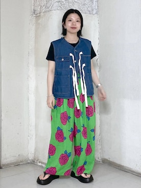 「アイテム（ベスト）」を使った、むーちゃんさん（レディース・146cm）の春コーディネート
