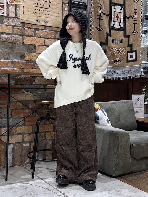 タグ付未使用級☆2024/LEONARD☆人気アンサンブルニット40 洗える 洗える】フロントケーブルポイントアンゴラブレンド ニット / ANY SIS