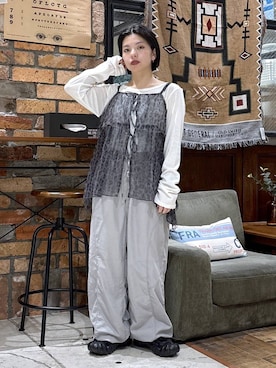 「キャミソール」｜むーちゃんさん（レディース・146cm・20代）の秋コーディネート