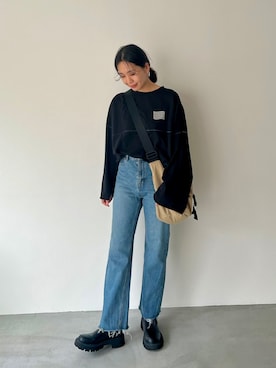 「CANAL JEAN（キャナルジーン）のアイテム（アクセサリー）」を使った、hamaさん（レディース・163cm）の秋コーディネート