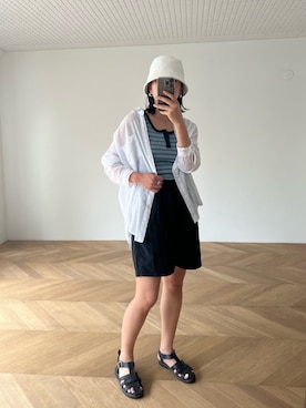 「CANAL JEAN（キャナルジーン）のアイテム（アクセサリー）」を使った、hamaさん（レディース・163cm）の夏コーディネート
