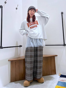 「アイテム（イエロー系）」を使った、みさきまるさん（レディース・160cm・30代）の秋コーディネート