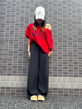 「H&M（エイチ・アンド・エム）のアイテム（パンツ）」を使った、hamhamさん（レディース・154cm）の夏コーディネート