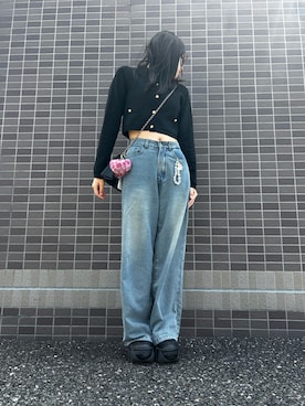 「H&M（エイチ・アンド・エム）のアイテム（トップス）」を使った、hamhamさん（レディース・153cm）の春コーディネート