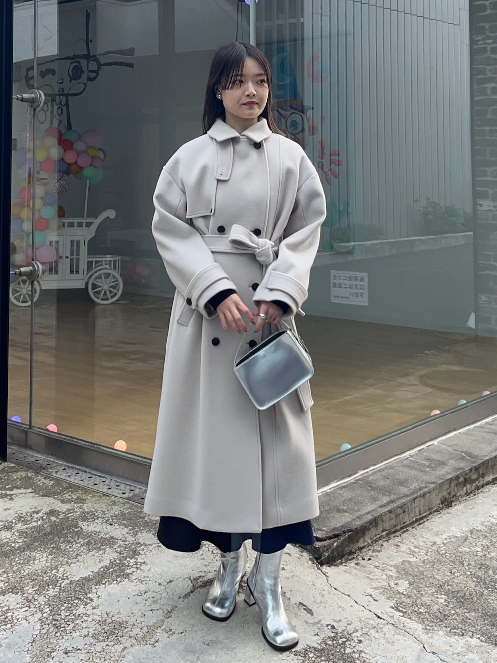 美品　ユナイテッドトウキョウ　ダブルブレストチェスターコート　グレンチェック　M UNITED TOKYO ユナイテッドトウキョウ ダブルブレスト コート 美品