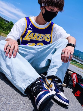 「スニーカー好きと繋がりたい」｜「アイテム（その他）」を使った、yuzo.さん（メンズ・164cm）の夏コーディネート