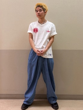 「GAP（ギャップ）のアイテム（トップス）」を使った、GapJapanさん（メンズ・170cm）の夏コーディネート