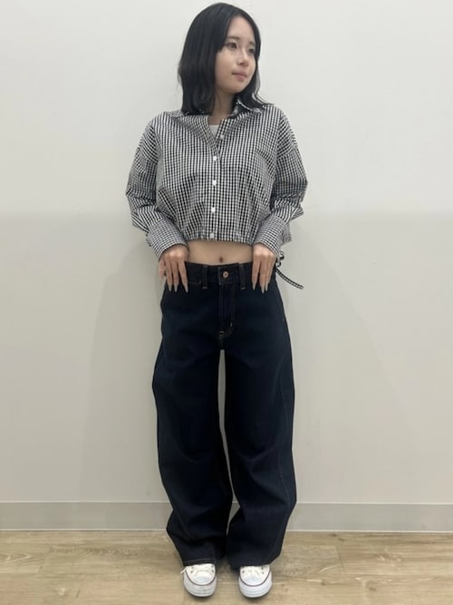 ハイライズ バギー バレルデニム（デニムパンツ）｜GAP（ギャップ）の