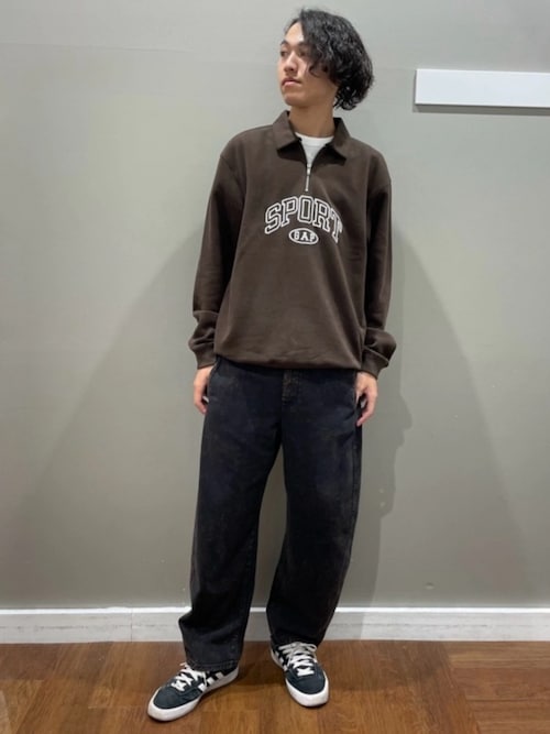 セール】ヴィンテージソフト GAPロゴ 1/4ジップアップ プルオーバー
