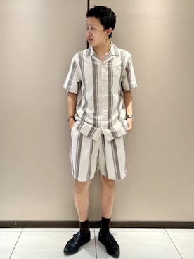 「GAP（ギャップ）のアイテム（トップス）」を使った、GapJapanさん（メンズ・175cm）の夏コーディネート
