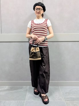 「GAP（ギャップ）のアイテム」を使った、GapJapanさん（レディース・153cm）の夏コーディネート