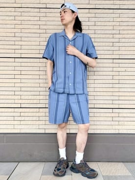 「GAP（ギャップ）のアイテム（トップス）」を使った、GapJapanさん（メンズ・175cm）の夏コーディネート