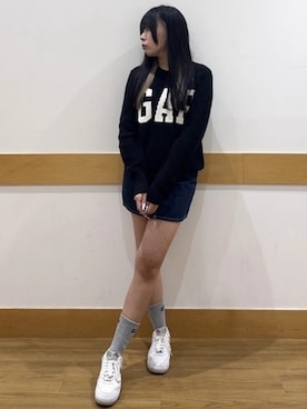 「アイテム（デニムスカート）」を使った、GapJapanさん（レディース・160cm）の夏コーディネート