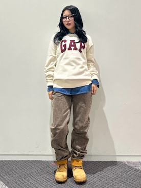 「GAP（ギャップ）のアイテム」を使った、GapJapanさん（レディース・152cm）の夏コーディネート