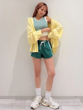 「GAP（ギャップ）のアイテム（トップス）」を使った、GapJapanさん（レディース・164cm）の夏コーディネート