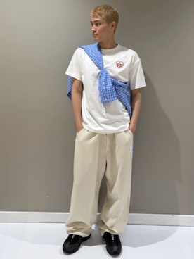 「GAP（ギャップ）のアイテム（パンツ）」を使った、GapJapanさん（メンズ・172cm）の夏コーディネート