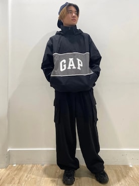 「GAP（ギャップ）のアイテム（キャップ）」を使った、GapJapanさん（メンズ・170cm）の秋コーディネート