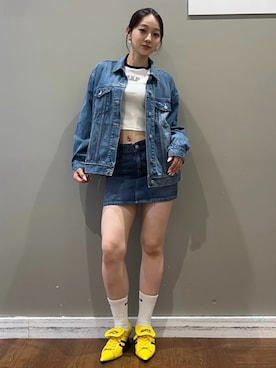 「GAP（ギャップ）のアイテム（Tシャツ/カットソー）」を使った、GapJapanさん（レディース・160cm）の夏コーディネート