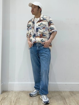 「GAP（ギャップ）のアイテム（帽子）」を使った、GapJapanさん（メンズ・168cm）の夏コーディネート