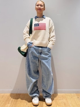 「GAP（ギャップ）のアイテム」を使った、GapJapanさん（レディース・160cm）の秋コーディネート